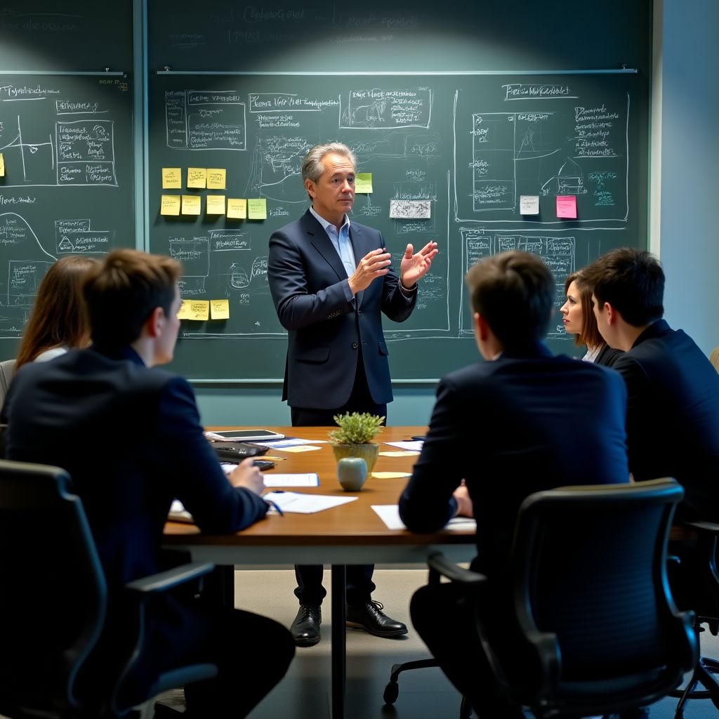 Sesión de planificación estratégica del equipo directivo