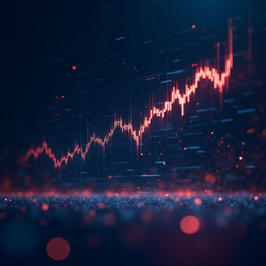 Gráficos de tendencias del mercado bursátil